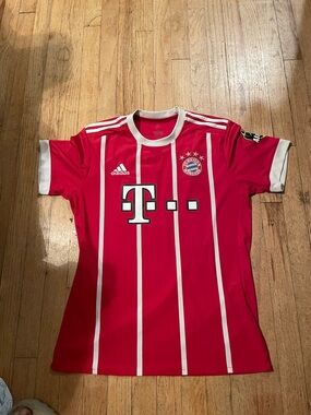 adidas Red and White Bayern Munich Soccer Jersey